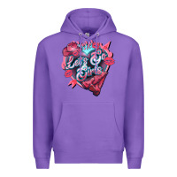 Purple lets go girls pink Premium Hoodie - NancyCooperArtShop