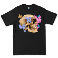Black skull flora butterfly Premium Tee - Artiststas