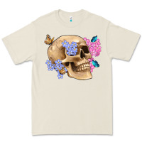 Bone skull flora butterfly Premium Tee - Artiststas