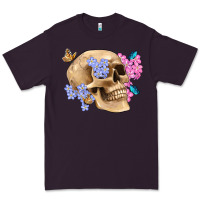 Plum skull flora butterfly Premium Tee - Artiststas
