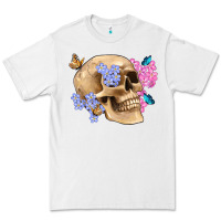 White skull flora butterfly Premium Tee - Artiststas