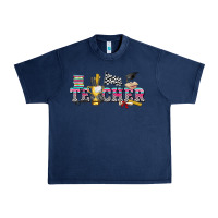 Navy race with teacher Urban Heavy Tee - texasbilliewilder