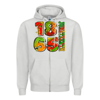 Dove Grey 1865 juneteenth Zipper Hoodie - AdoDesignShop
