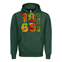 Sports Green 1865 juneteenth Zipper Hoodie - AdoDesignShop