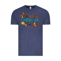 Vintage Denim little sister biggest fan football Vintage Tee - Zillion Design Studio