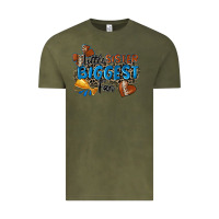 Vintage Olive little sister biggest fan football Vintage Tee - Zillion Design Studio