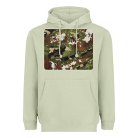 Matcha black and brown cowhide camouflage Heavyweight Hoodie - BarkalooDesign