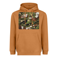 Meerkat black and brown cowhide camouflage Heavyweight Hoodie - BarkalooDesign