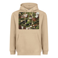 Mushroom black and brown cowhide camouflage Heavyweight Hoodie - BarkalooDesign