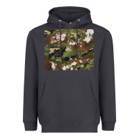 Smoke black and brown cowhide camouflage Heavyweight Hoodie - BarkalooDesign