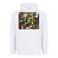 White black and brown cowhide camouflage Heavyweight Hoodie - BarkalooDesign