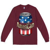 Burgundy American 4th of July Long Sleeve Tee - CowGirlArtShop