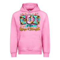 Fuchsia Pink god is my refuge and strength Urban Hoodie - LillyAllenDesigns