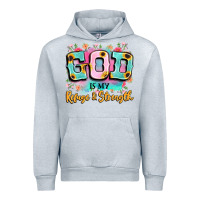 Heather Grey god is my refuge and strength Urban Hoodie - LillyAllenDesigns