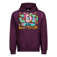 Mauve Wine god is my refuge and strength Urban Hoodie - LillyAllenDesigns