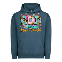 Pigment Midnight Navy god is my refuge and strength Urban Hoodie - LillyAllenDesigns