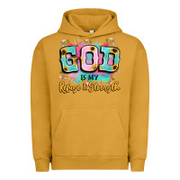 Pigment Peanut Butter god is my refuge and strength Urban Hoodie - LillyAllenDesigns