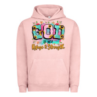 Pigment Salmon god is my refuge and strength Urban Hoodie - LillyAllenDesigns