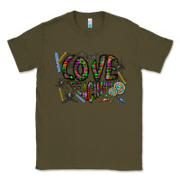 Army Green i love teaching Classic Tee - CowhideDigitalArt