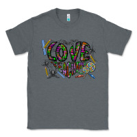 Charcoal Heather i love teaching Classic Tee - CowhideDigitalArt