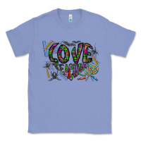 Colony Blue i love teaching Classic Tee - CowhideDigitalArt