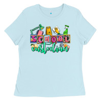 Baby Blue school custodian Ladies Tee - AdoDesignShop