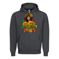 Smoke afro woman juneteenth 1865 Zipper Hoodie - AdoDesignShop