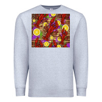 Heather Grey mardi gras crawfish and lemons Premium Sweatshirt - Jasminsmagicworld