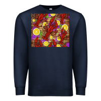 Navy mardi gras crawfish and lemons Premium Sweatshirt - Jasminsmagicworld