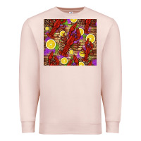 Pale Pink mardi gras crawfish and lemons Premium Sweatshirt - Jasminsmagicworld