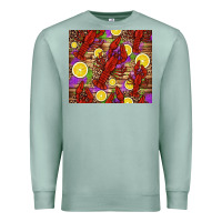 Seafoam mardi gras crawfish and lemons Premium Sweatshirt - Jasminsmagicworld