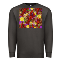 Smoke mardi gras crawfish and lemons Premium Sweatshirt - Jasminsmagicworld