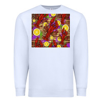 White mardi gras crawfish and lemons Premium Sweatshirt - Jasminsmagicworld