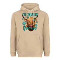 Mushroom i'm freakin freezin long haired cow Heavyweight Hoodie - Jasminsmagicworld