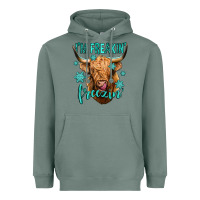 Sage i'm freakin freezin long haired cow Heavyweight Hoodie - Jasminsmagicworld