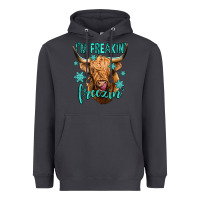 Smoke i'm freakin freezin long haired cow Heavyweight Hoodie - Jasminsmagicworld