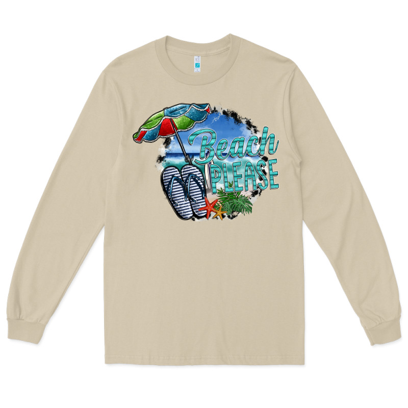 Beach Please Long Sleeve Tee by SublimationCraftShop | Teevron