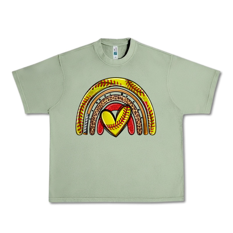 Softball Rainbow Urban Heavy Tee by Zillion Design Studio | Teevron