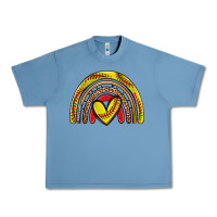 Pebble Blue softball rainbow Urban Heavy Tee - Zillion Design Studio