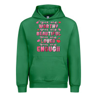 Emerald you are worthy beautiful loved enough valentines Urban Hoodie - LillyAllenDesigns