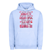 Pigment Grape Ice you are worthy beautiful loved enough valentines Urban Hoodie - LillyAllenDesigns