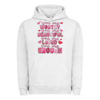 Pigment Lunar Rock you are worthy beautiful loved enough valentines Urban Hoodie - LillyAllenDesigns