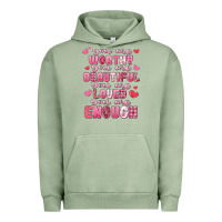 Pigment Oil Green you are worthy beautiful loved enough valentines Urban Hoodie - LillyAllenDesigns