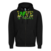 Black love st patrick s heart Zipper Hoodie - JahusDesignShop