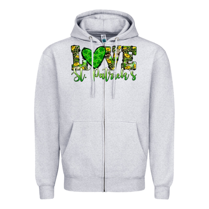 Love St Patrick S Heart Zipper Hoodie by JahusDesignShop | Teevron