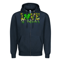 Navy love st patrick s heart Zipper Hoodie - JahusDesignShop