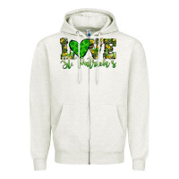 Oatmeal Heather love st patrick s heart Zipper Hoodie - JahusDesignShop