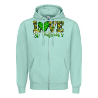 Seafoam love st patrick s heart Zipper Hoodie - JahusDesignShop