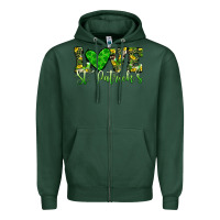 Sports Green love st patrick s heart Zipper Hoodie - JahusDesignShop