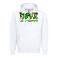 White love st patrick s heart Zipper Hoodie - JahusDesignShop